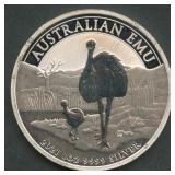2021 Australia $1 Emu .999 Silver Round 1 ozt