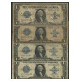 4- 1923 $1 Silver Certificates Blue Seal FR-237
