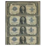 4- 1923 $1 Silver Certificates Blue Seal FR-237