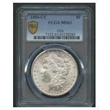 1884-CC Morgan Silver Dollar PCGS MS63