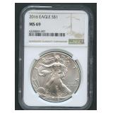 2016 ASE Silver Eagle NGC MS 69