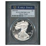 2019-W ASE Silver Eagle PCGS PR70 DCAM