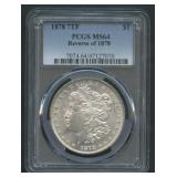 1878 7 TF Morgan Silver Dollar PCGS MS 64