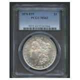 1878 8 TF Morgan Silver Dollar PCGS MS 63