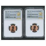 2- 2019-W Lincoln Cents NGC Reverse PF 69RD