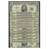 25- Mixed 1953 & 1963 $5 Legal Tender Notes