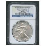 2015-W ASE Burnished Silver Eagle NGC MS 69