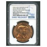 Coin and Chronicles Set Reagans NGC Brill UNC