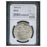 1899-O Morgan Silver Dollar NGC MS 65