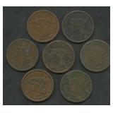 7- 1840 and 1841 Braided Hair Large Cents