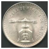 Mexico 1980 Casa De Moneda .925 Silver Round