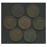 7- 1836 and 1837 Coronet Head Large Cents