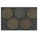 5- 1835 Coronet Head Large Cents