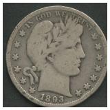 1893-S Liberty Head Barber Half Dollar