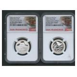 2- Mixed 2020-S Silver Quarters NGCPF70 Ult Cam