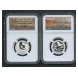 2- Mixed 2020-S Silver Quarters NGCPF70 Ult