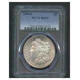 1890-S Morgan Silver Dollar PCGS MS 63