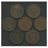 7- 1842 and 1843 Braided Hair Large Cents