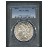 1885-S Morgan Silver Dollar PCGS MS63
