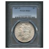 1887-O Morgan Silver Dollar PCGS MS63