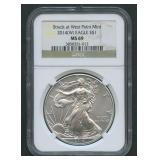 2014 (W) ASE Silver Eagle NGC MS 69