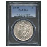 1883-O Morgan Silver Dollar PCGS MS65