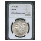 1879-S Morgan Silver Dollar NGC MS 65