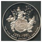 Disney World 20th .999 Silver Round 1 ozt