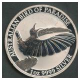 2018 Australia $1 Bird of Paradise .999 Silver 1