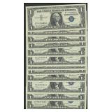 15- Mixed 1957 $1 Silver Certificates Blue Seals