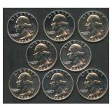 8- Mixed Proof Silver Washington Quarters