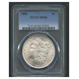 1883 Morgan Silver Dollar PCGS MS66