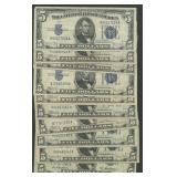 10- Mixed 1934 & 1953 $10 Silver Certificates
