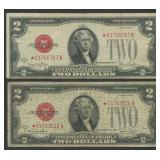 2- 1928G $2 Legal Tender STAR Notes FR-1508*