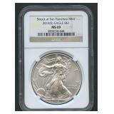 2014 (S) ASE Silver Eagle NGC MS 69