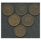 6- Mixed Large Cents