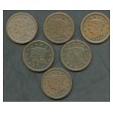 6- 1848 Braided Hair Large Cents