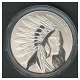 Scottsdale Mint 1ozt .9999 Silver Female Indian Rd