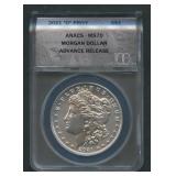 2021 'O' Privy Morgan Silver Dollar ANACS MS 70