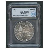 2023 Austria 1.5 Eu .999 Silver Rd 1 ozt NGC MS69