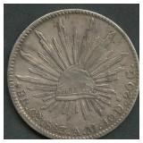 1883 Mexico 8 Re Cap & Rays .903 Silver 27.07g
