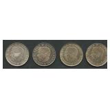 (2.31 ozt TW) 4- Mixed Sweden 5 Kron .400 Silver