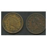 2- Civil War Tokens: Dies 207/410 and 11/298 (?)