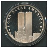 Sept 11, 2001 God Bless America .999 Silver 1 ozt