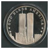 Sept 11, 2001 God Bless America .999 Silver 1 ozt