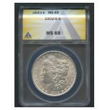 1902-O Morgan Silver Dollar ANACS MS 65