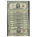 40- Mixed 1953 and 1963 $5 Legal Tender Notes