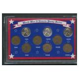 World War II Lincoln Penny Series Display