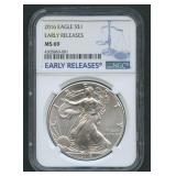 2016 ASE Silver Eagle 30th Anniv NGC MS 69