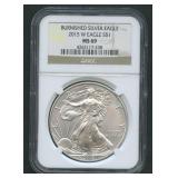 2015 ASE Burnished Silver Eagle NGC MS 69